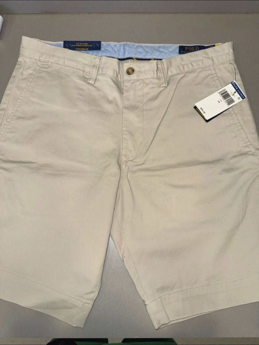 Polo by Ralph Lauren Beige Flat-Front Men's Shorts